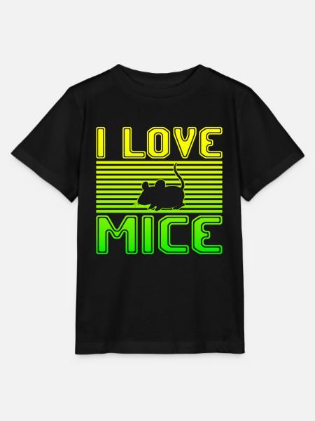 ich liebe mäuse - Stanley/Stella Kinder T-Shirt MINI CREATOR - Schwarz
