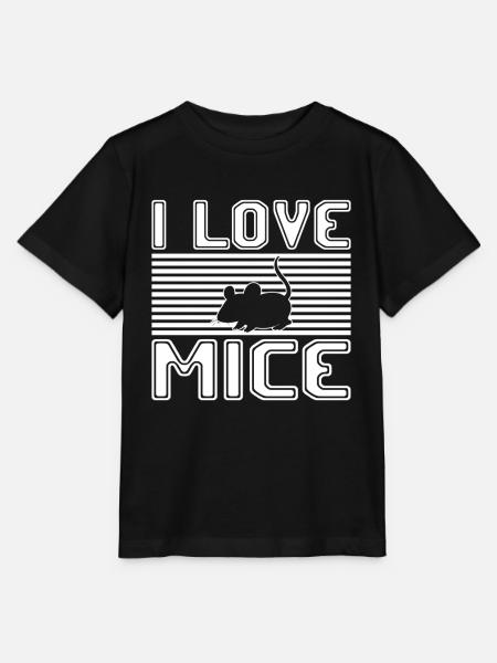 ich liebe mäuse - Stanley/Stella Kinder T-Shirt MINI CREATOR  - Schwarz