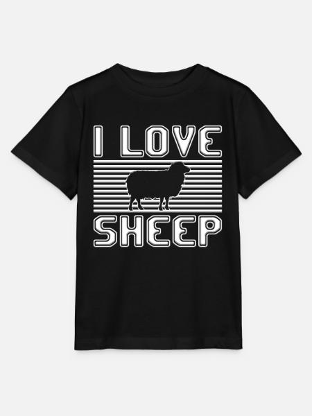 I love sheep - Stanley/Stella Kinder T-Shirt MINI CREATOR - Schwarz