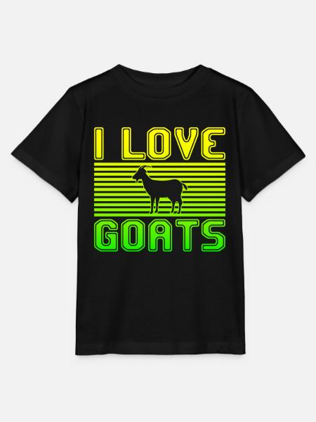 I love goats - Stanley/Stella Kinder T-Shirt MINI CREATOR - Schwarz