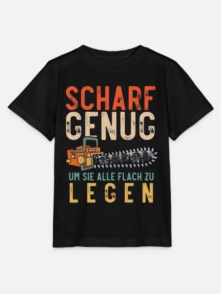 Holzfäller, Kettensäge - Stanley/Stella Kinder T-Shirt MINI CREATOR  - Schwarz