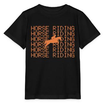 Horse riding - Stanley/Stella MINI CREATOR Kids’ T-Shirt - black - Front - Mikhail (115cm)