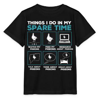 Pigeon breeding, pigeon fanciers, pigeons - Stanley/Stella MINI CREATOR Kids’ T-Shirt - black - Front - Mikhail (115cm)