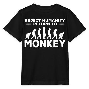 Refuse humanity to return to the ape - Stanley/Stella MINI CREATOR Kids’ T-Shirt - black - Front - Mikhail (115cm)