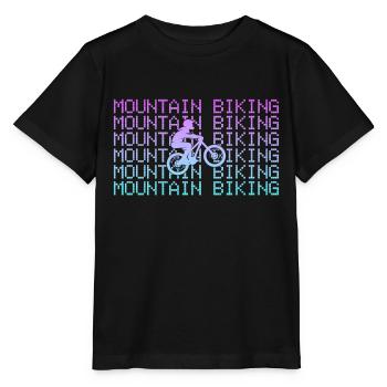 mountain biking - Stanley/Stella Kinder T-Shirt MINI CREATOR  - Schwarz - Vorne - Mikhail (115cm)