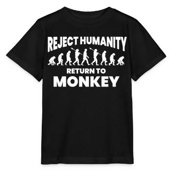 Refuse humanity to return to the ape - Stanley/Stella MINI CREATOR Kids’ T-Shirt - black - Front - Mikhail (115cm)