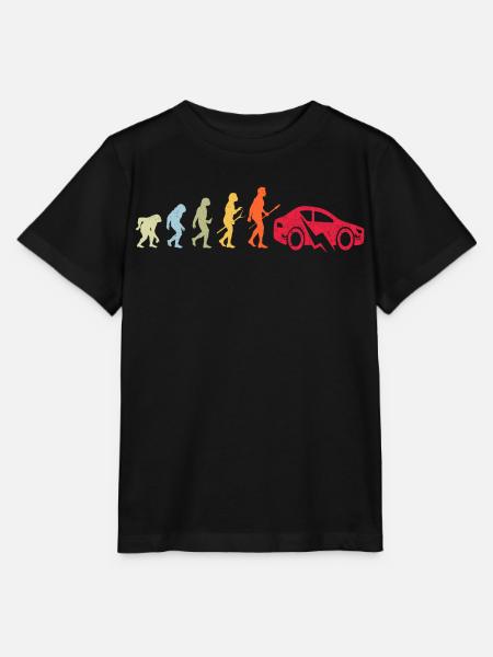 E-Auto Elektroauto Evolution - Stanley/Stella Kinder T-Shirt MINI CREATOR - Schwarz
