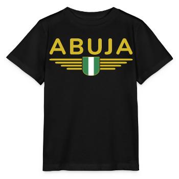 Abuja Design – Proud of Nigeria's capital - Stanley/Stella MINI CREATOR Kids’ T-Shirt - black - Front - Mikhail (115cm)