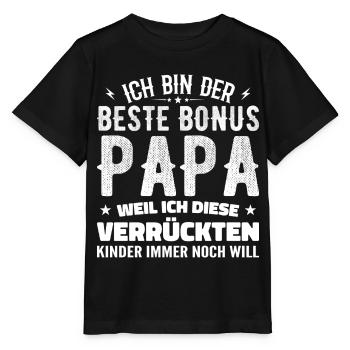 Bonus papa Beau-père Cadeau papa bonus papa - T-shirt bio MINI CREATOR Stanley/Stella Enfant - noir - Devant - Mikhail (115cm)
