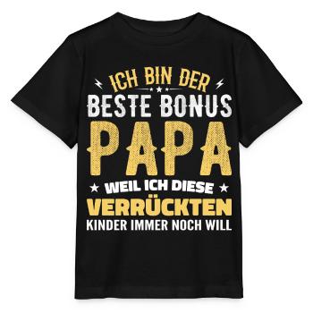 Bonus papa Beau-père Cadeau papa bonus papa - T-shirt bio MINI CREATOR Stanley/Stella Enfant - noir - Devant - Mikhail (115cm)