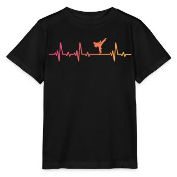 Taekwondo Sunset Taekwondo Heartbeat - Stanley/Stella MINI CREATOR Kids’ T-Shirt - black - Front - Mikhail (115cm)