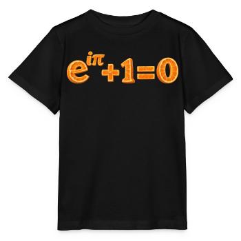 Euler Orange Mathematik-Identität - Stanley/Stella Kinder T-Shirt MINI CREATOR  - Schwarz - Vorne - Mikhail (115cm)