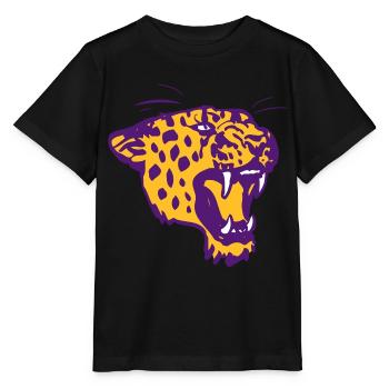 Roaring Leopard by Cheerful Madness!! - Stanley/Stella MINI CREATOR Kids’ T-Shirt - black - Front - Mikhail (115cm)