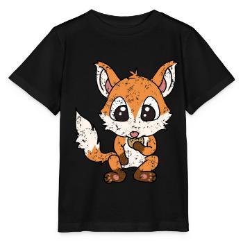 Little Fox Hunger Cookies Style Rétro Vintage - T-shirt bio MINI CREATOR Stanley/Stella Enfant - noir - Devant - Mikhail (115cm)