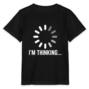 I'm thinking gaming nerd geek thinking - Stanley/Stella MINI CREATOR Kids’ T-Shirt - black - Front - Mikhail (115cm)