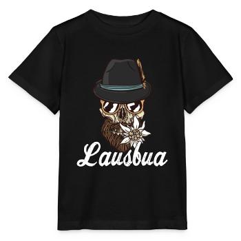 Lausbua Bayern Bua Lederhose Tirol - Stanley/Stella Kinder T-Shirt MINI CREATOR  - Schwarz - Vorne - Mikhail (115cm)