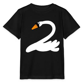 Schwan Geburtstag Zwei - Stanley/Stella Kinder T-Shirt MINI CREATOR  - Schwarz - Vorne - Mikhail (115cm)