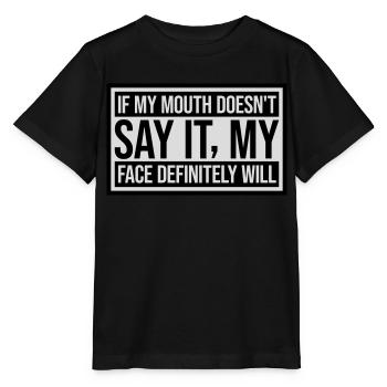 Mon visage le fera certainement - T-shirt bio MINI CREATOR Stanley/Stella Enfant - noir - Devant - Mikhail (115cm)