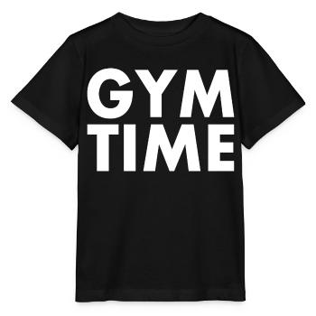 Gym time - Stanley/Stella Kinder T-Shirt MINI CREATOR  - Schwarz - Vorne - Mikhail (115cm)