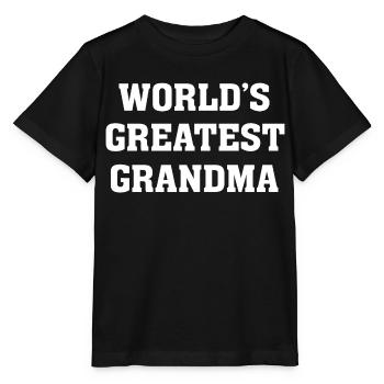 T-shirt de la plus grande grand-mère du monde - T-shirt bio MINI CREATOR Stanley/Stella Enfant - noir - Devant - Mikhail (115cm)