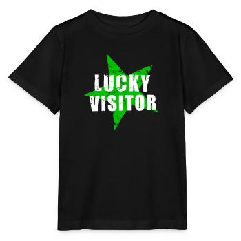 LUCKY VISITOR - GlücksTshirt - used look- Stern - Stanley/Stella MINI CREATOR Kids’ T-Shirt - black - Front - Mikhail (115cm)