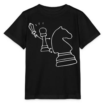 Schach Bauer Ritter - Stanley/Stella Kinder T-Shirt MINI CREATOR  - Schwarz - Vorne - Mikhail (115cm)