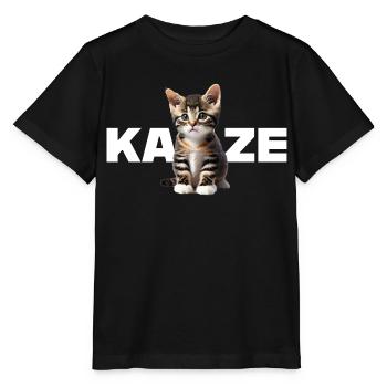 Katze - Für alle die Katzen lieben und das Ze - Stanley/Stella Kinder T-Shirt MINI CREATOR  - Schwarz - Vorne - Mikhail (115cm)