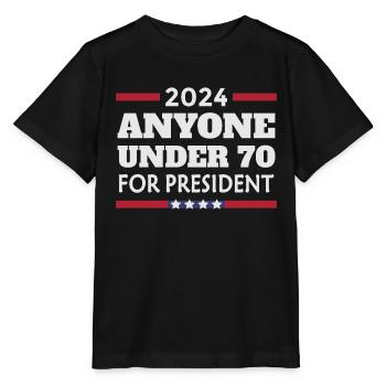 Jeder unter 70 für den Präsidenten 2024 - Stanley/Stella Kinder T-Shirt MINI CREATOR  - Schwarz - Vorne - Mikhail (115cm)