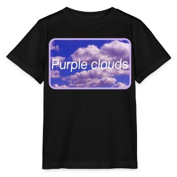 Purple clouds - Stanley/Stella Kinder T-Shirt MINI CREATOR  - Schwarz - Vorne - Mikhail (115cm)