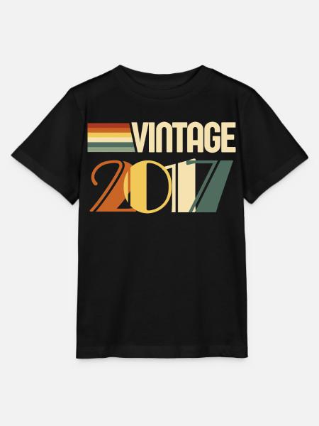 Vintage 2017-cadeau anniversaire 2017 - T-shirt bio MINI CREATOR Stanley/Stella Enfant - noir