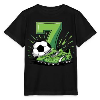 Football 7 years old - Stanley/Stella MINI CREATOR Kids’ T-Shirt - black - Front - Mikhail (115cm)
