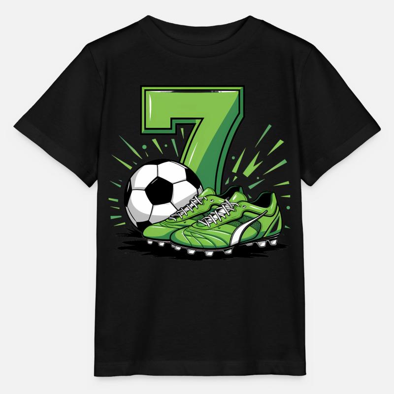 Fussball 7 Jahre - Stanley/Stella Kinder T-Shirt MINI CREATOR  - Schwarz