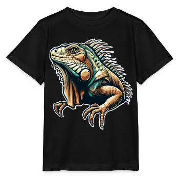 Leguan - Stanley/Stella Kinder T-Shirt MINI CREATOR  - Schwarz - Vorne - Mikhail (115cm)