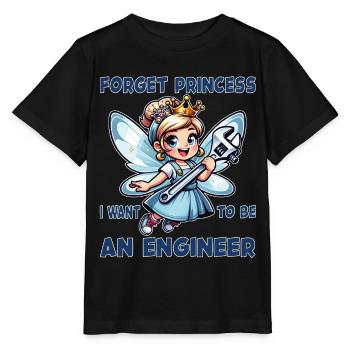 Oubliez la fée et la princesse - Je suis ingénieur - T-shirt bio MINI CREATOR Stanley/Stella Enfant - noir - Devant - Mikhail (115cm)