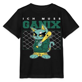 Je dois ganix ! - Dicton serein - T-shirt bio MINI CREATOR Stanley/Stella Enfant - noir - Devant - Mikhail (115cm)
