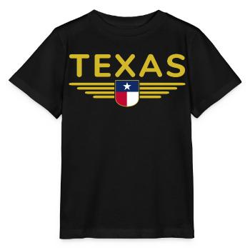 Texas Fan T-Shirt – Lone Star Style - T-shirt bio MINI CREATOR Stanley/Stella Enfant - noir - Devant - Mikhail (115cm)