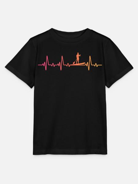 Sunset Heartbeat Stand-up-Paddle - Stanley/Stella Kinder T-Shirt MINI CREATOR  - Schwarz