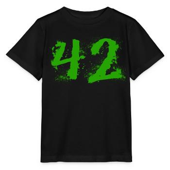 Die Antwort auf alles: 42 - Stanley/Stella Kinder T-Shirt MINI CREATOR  - Schwarz - Vorne - Mikhail (115cm)