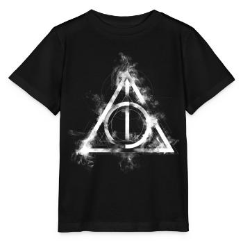 Harry Potter The Deathly Hallows Icon - Stanley/Stella MINI CREATOR Kids’ T-Shirt - black - Front - Mikhail (115cm)