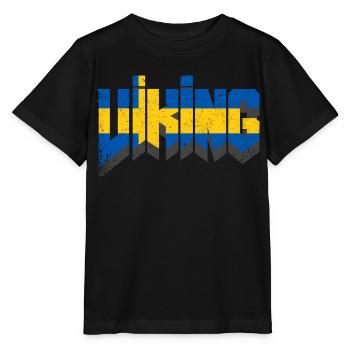 Vikings - drapeau suédois - T-shirt bio MINI CREATOR Stanley/Stella Enfant - noir - Devant - Mikhail (115cm)