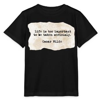 Oscar wilde quote - Stanley/Stella Kinder T-Shirt MINI CREATOR  - Schwarz - Vorne - Mikhail (115cm)