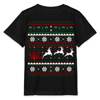 Christmas Pixelart Design - Stanley/Stella MINI CREATOR Kids’ T-Shirt - black - Front - Mikhail (115cm)