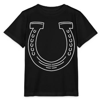 Hufeisen Symbol - Stanley/Stella Kinder T-Shirt MINI CREATOR  - Schwarz - Vorne - Mikhail (115cm)