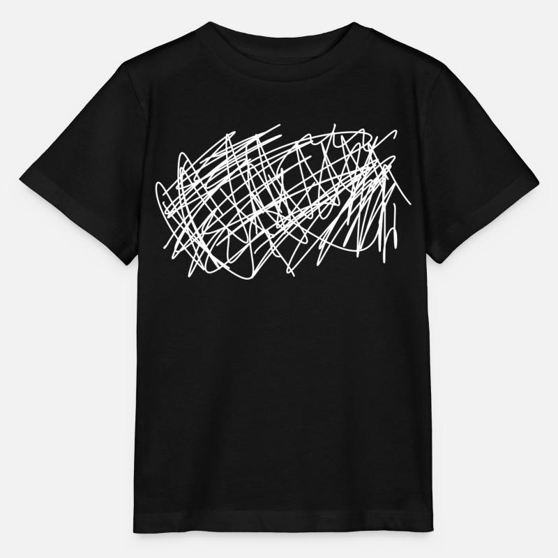 Doodle Griffe de truie blanche dessinée blanc - T-shirt bio MINI CREATOR Stanley/Stella Enfant - noir
