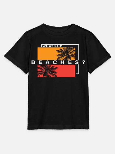 Whats up Beaches? - Stanley/Stella Kinder T-Shirt MINI CREATOR - Schwarz