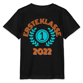 Erste klasse Schulkinder Schulbeginn Einschulung - Stanley/Stella Kinder T-Shirt MINI CREATOR  - Schwarz - Vorne - Mikhail (115cm)