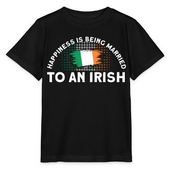 Irlande Drapeau irlandais Cadeau d’épouse irlandaise - T-shirt bio MINI CREATOR Stanley/Stella Enfant - noir - Devant - Mikhail (115cm)