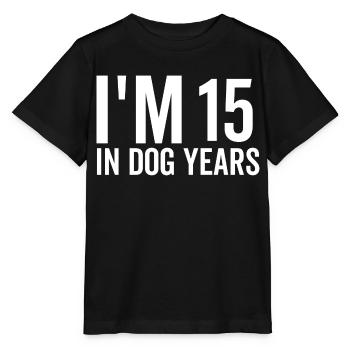 J’ai 15 ans dans Dog Years - T-shirt bio MINI CREATOR Stanley/Stella Enfant - noir - Devant - Mikhail (115cm)