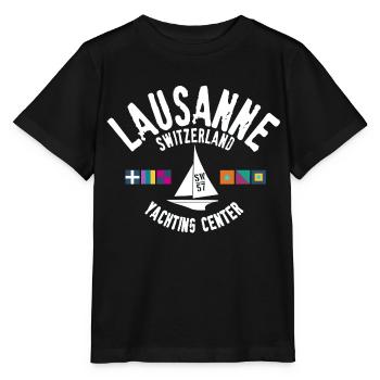 Lausanne Switzerland yacht center - T-shirt bio MINI CREATOR Stanley/Stella Enfant - noir - Devant - Mikhail (115cm)