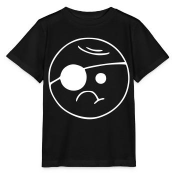 Emoji Skizze Augenklappe weiß - Stanley/Stella Kinder T-Shirt MINI CREATOR  - Schwarz - Vorne - Mikhail (115cm)